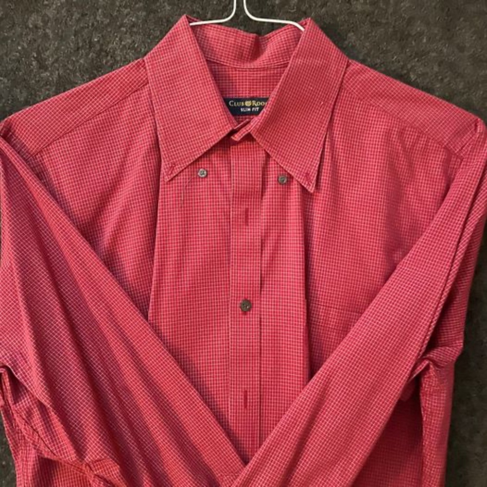 Slim Fit Red Mens Dress Shirt size 15.5
